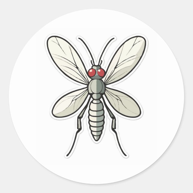 Rond Sticker Moustique en effervescence - Un Petit Ami  (Devant)