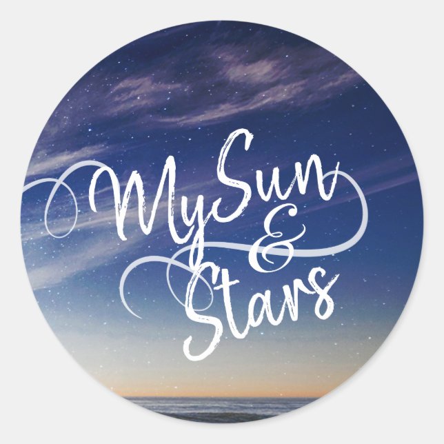 Rond Sticker My Sun and Stars (Devant)