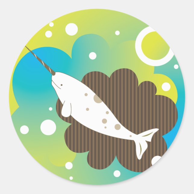 Rond Sticker Narwhal Dream (Devant)