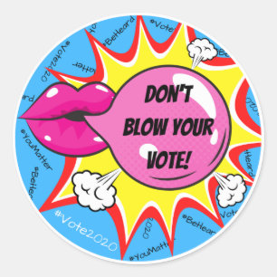 Rond Sticker "Ne soufflez pas votre vote" - 3"