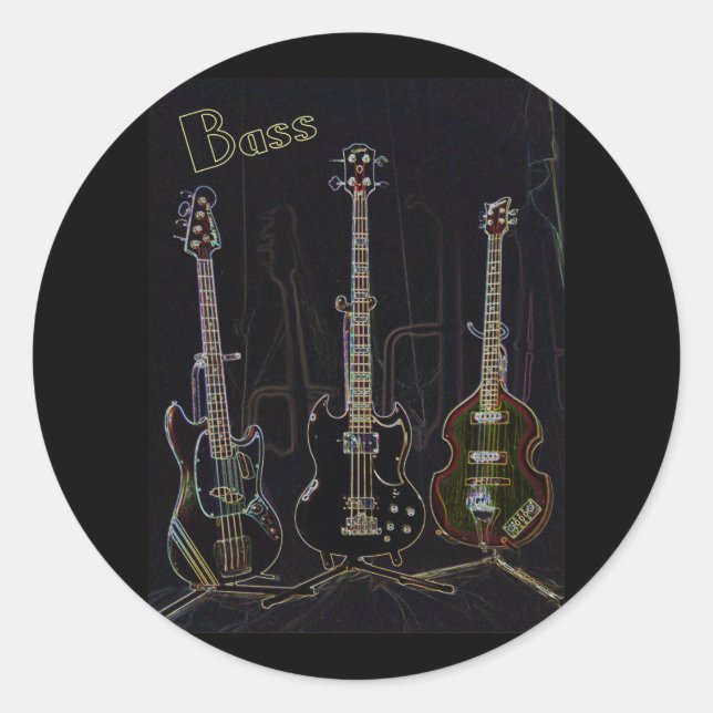 Rond Sticker Neon Bass (Devant)