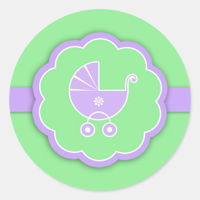 Rond Sticker neutre baby shower (Devant)