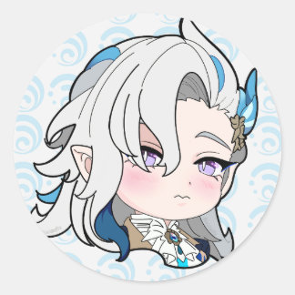 Rond Sticker Neuvillette Chibi