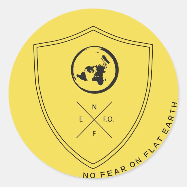 Rond Sticker #NOFEARONFLATEARTH TAG1 (Devant)