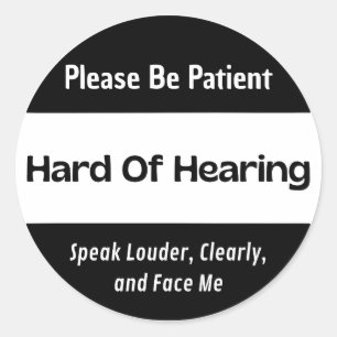 Rond Sticker noir classique dur à oreille