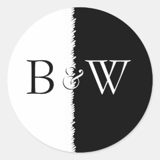 Rond Sticker noir et blanc