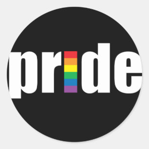 Rond Sticker noir Pride