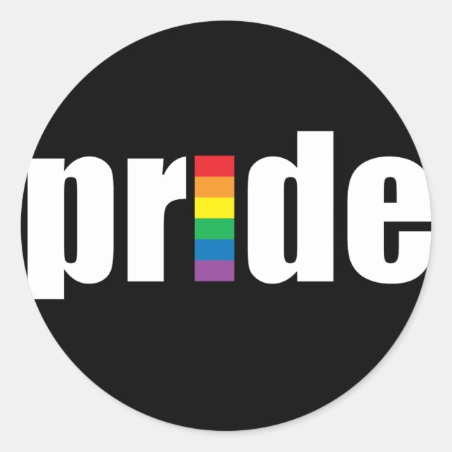 Rond Sticker noir Pride (Devant)