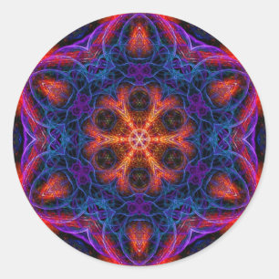 Rond Sticker Ocanayia Fractal Mandala