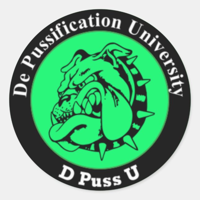 Rond Sticker officiel de l'Université de Pussification (Devant)