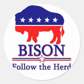 Rond Sticker officiel du Bison Party