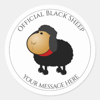 Rond Sticker officiel en mouton noir