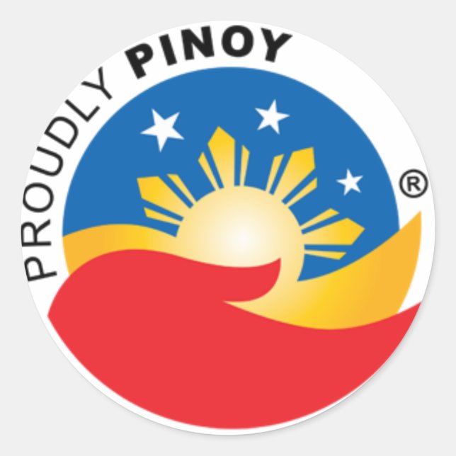 Rond Sticker officiel Fièrement Pinoy (Devant)