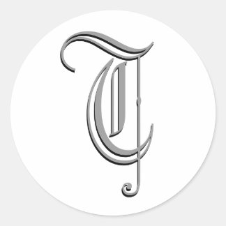 Rond Sticker officiel monogramme "T"