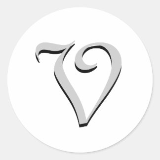 Rond Sticker officiel Monogramme "V"
