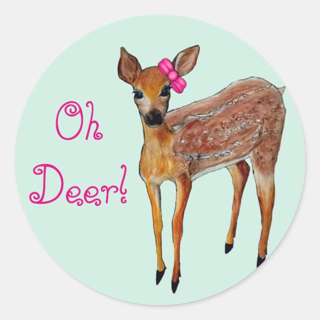 Rond Sticker "Oh Deer" (Devant)