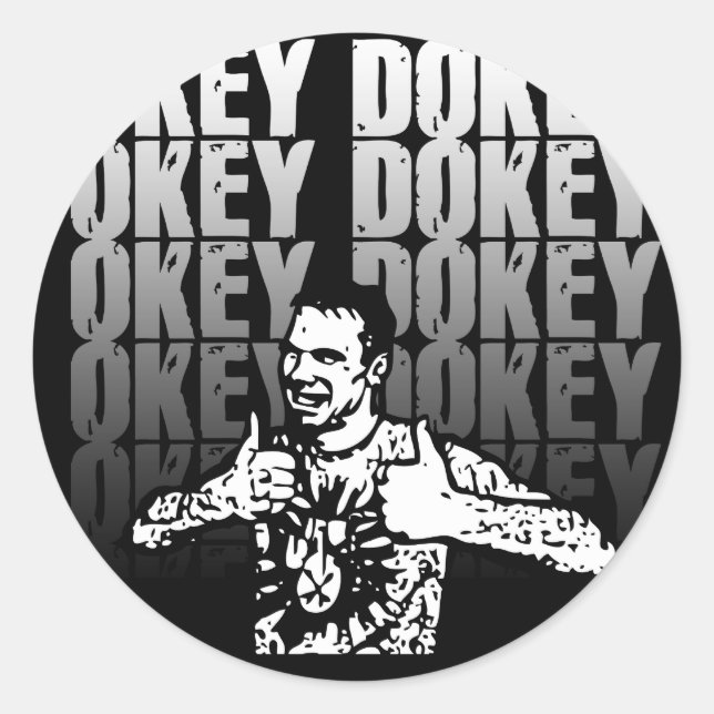 Rond Sticker Okey Dokey (Devant)