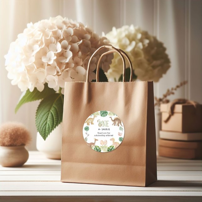 Rond Sticker One-a-Saurus 1er anniversaire (Créateur téléchargé)