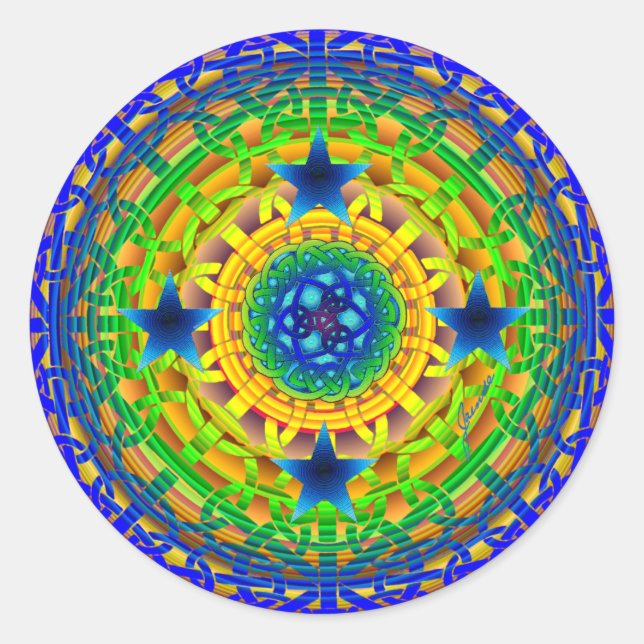 Rond Sticker orbe celtique (Devant)