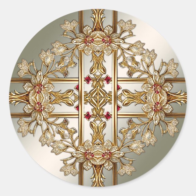 Rond Sticker Ornate Or (Devant)
