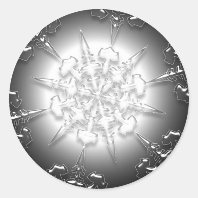 Rond Sticker ornemental en argent (Devant)