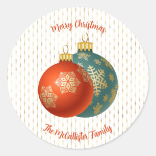 Rond Sticker ornementale de Noël
