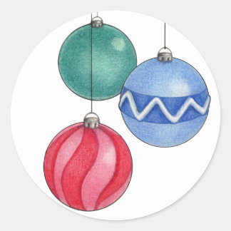Rond Sticker ornementale de Noël