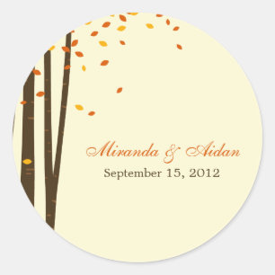 Rond Sticker ou Enveloppe Sceau-Orange