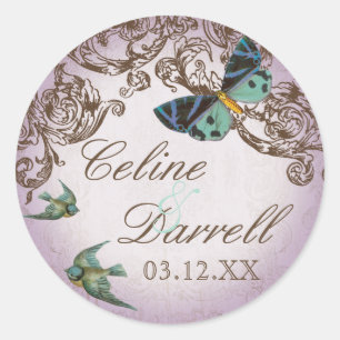 Rond Sticker ou sceau Mariage de Botanica - Lavande