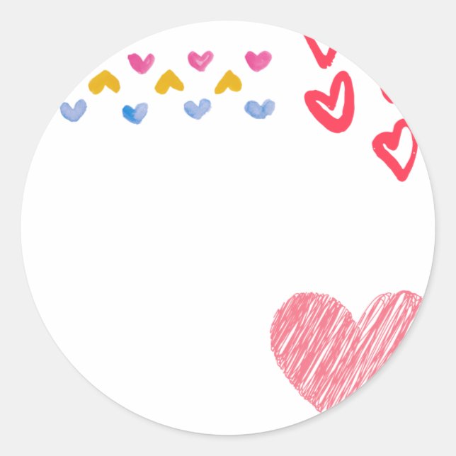 Rond Sticker Pack - Coeur (Devant)
