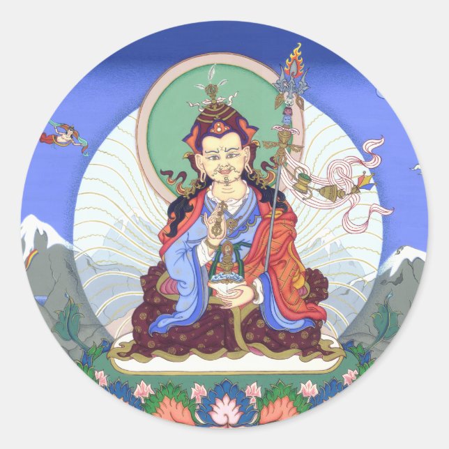 Rond STICKER Padmasambhava / Guru Rinpoche (Devant)