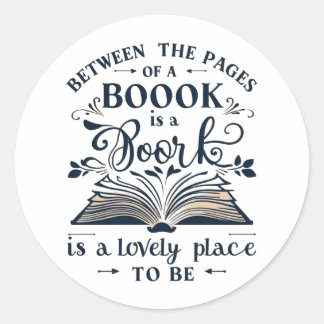 Rond Sticker Pages Livre