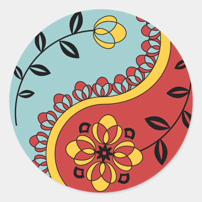 Rond Sticker Paisley (Devant)