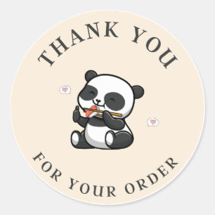 Rond Sticker Panda Merci