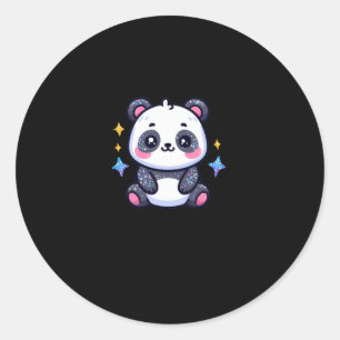 Rond Sticker Panda Un Peu Mignonne