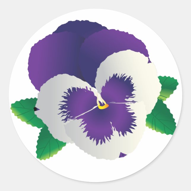 Rond Sticker Pansy Violet (Devant)