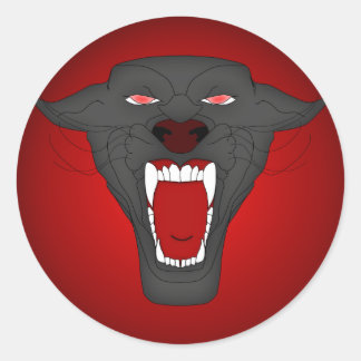 Rond Sticker Panther noir