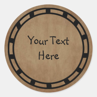 Rond Sticker papier primitif