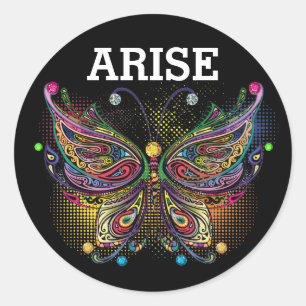 Rond Sticker papillon à bille