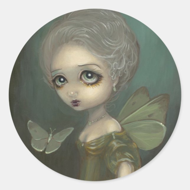 Rond Sticker "Papillons dans le Gloom" (Devant)