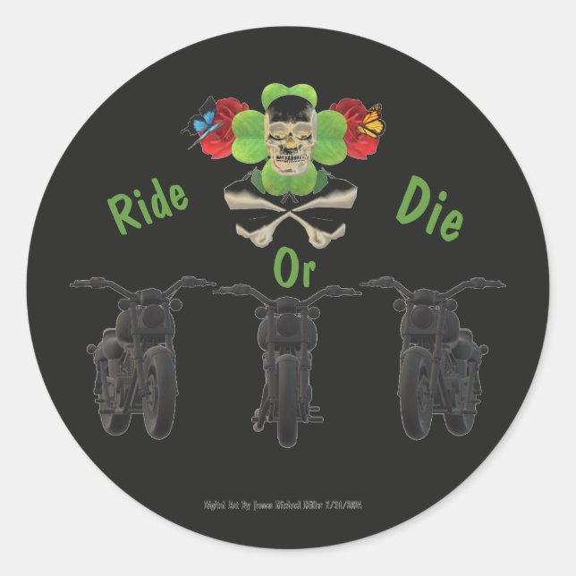 Rond Sticker Par James Michael Miller (Devant)