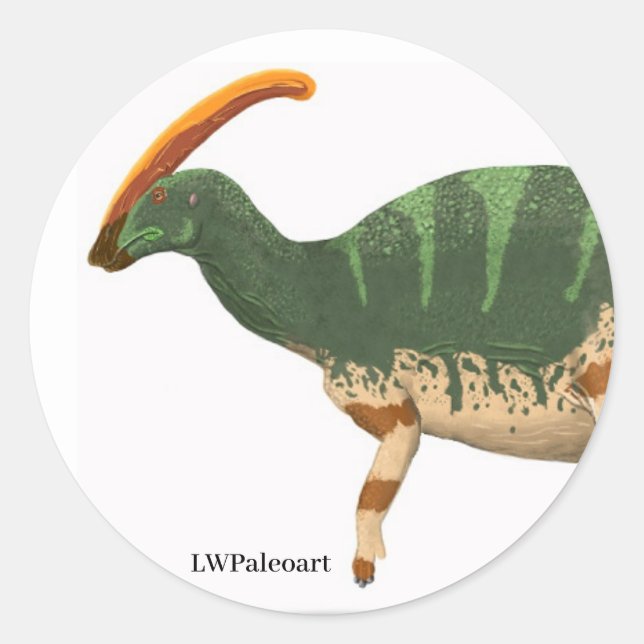 Rond Sticker Parasaurolophus (Devant)