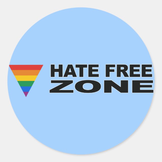 Rond Sticker pare-chocs de zone libre de haine (Devant)