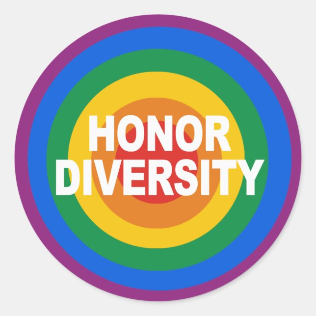 Rond Sticker pare-chocs Honor Diversity (Devant)