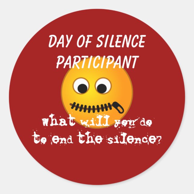 Rond Sticker Participant Day of Silence (Devant)