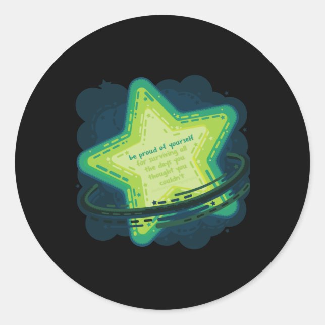 Rond Sticker patiné Days [astéroïde] (Devant)