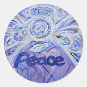Rond Sticker Peace Angel