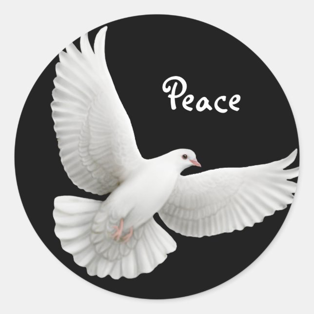 Rond Sticker Peace Dove (Devant)