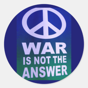 Rond Sticker Peace not War_