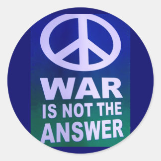 Rond Sticker Peace not War_